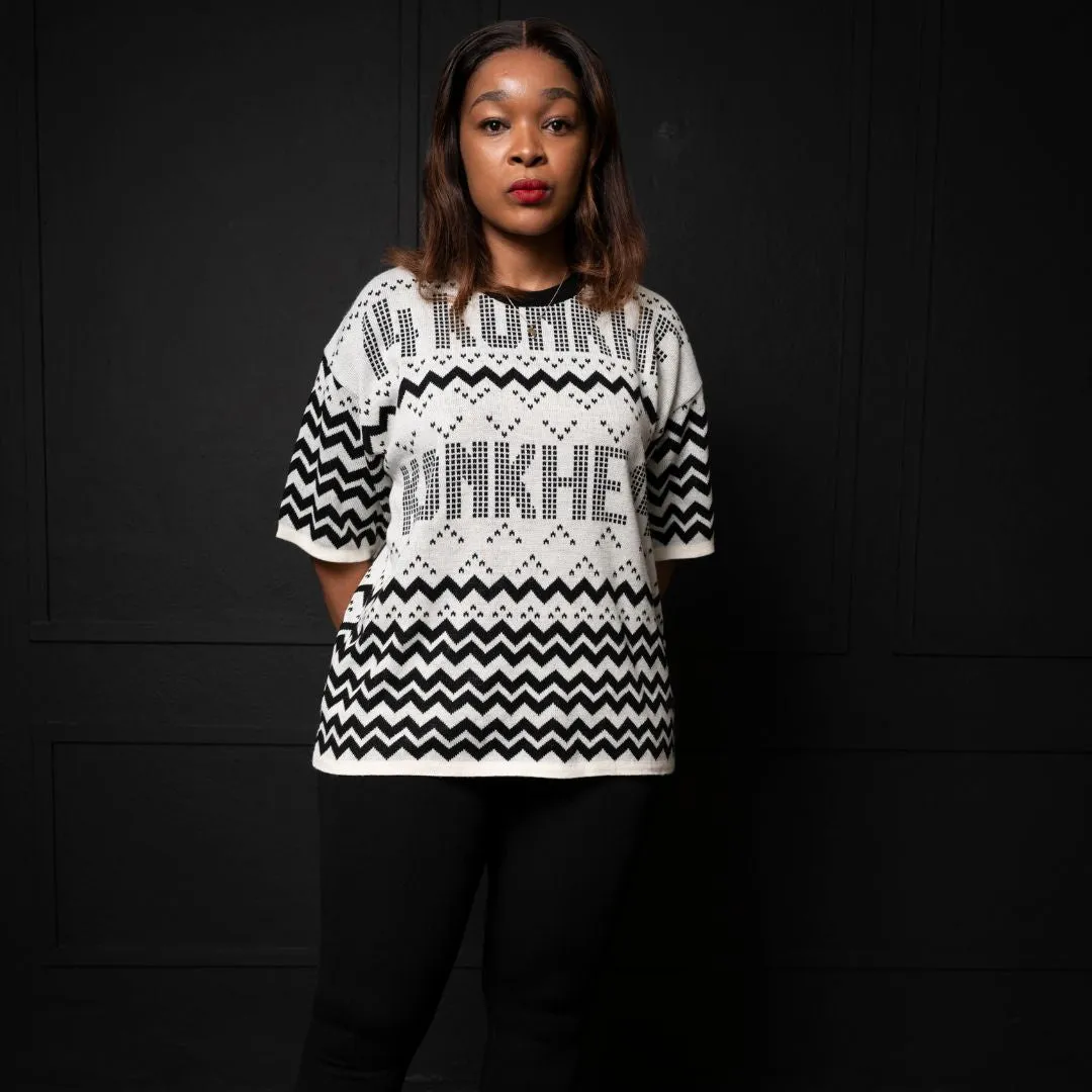 Konkhe 14 Knitted off-white Unisex oversized T-shirts