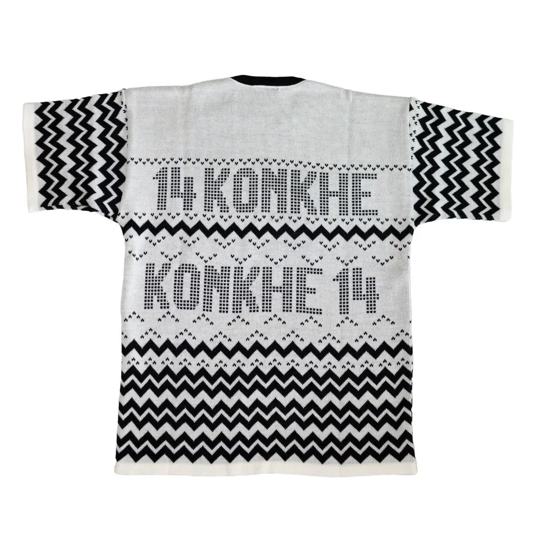 Konkhe 14 Knitted off-white Unisex oversized T-shirts