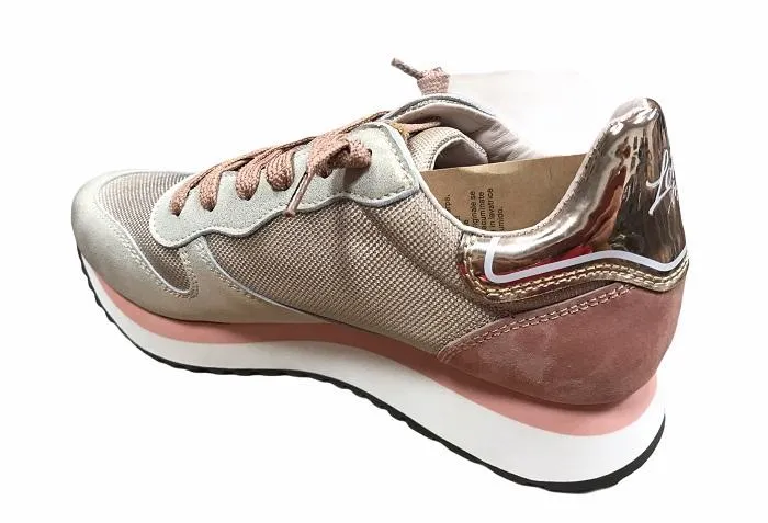 Lotto Leggenda scarpa sneakers da donna Wedge Metal 215087 6YA frusta di pesca-mandorla dorata