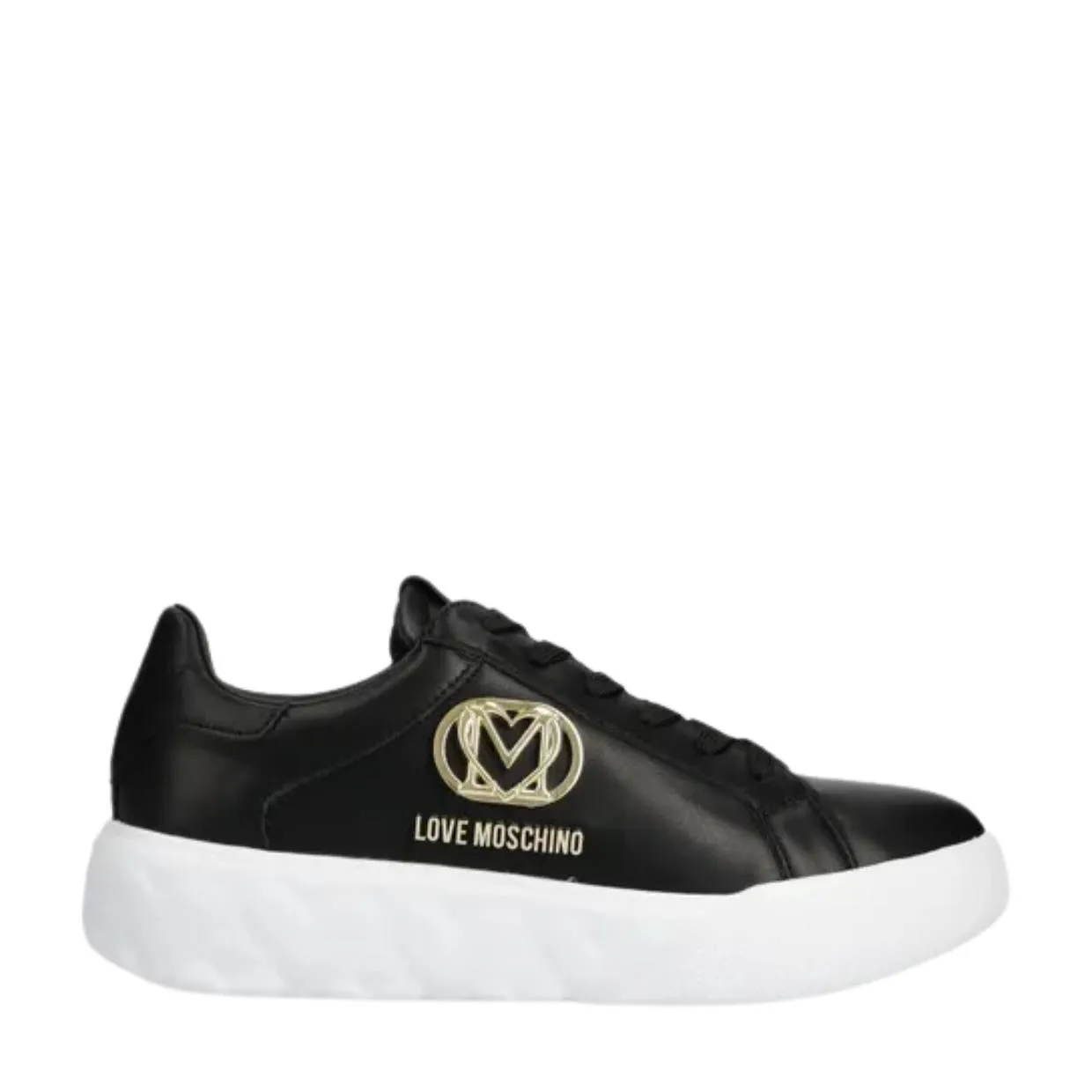 Love Moschino Logo Plaque Black Trainers