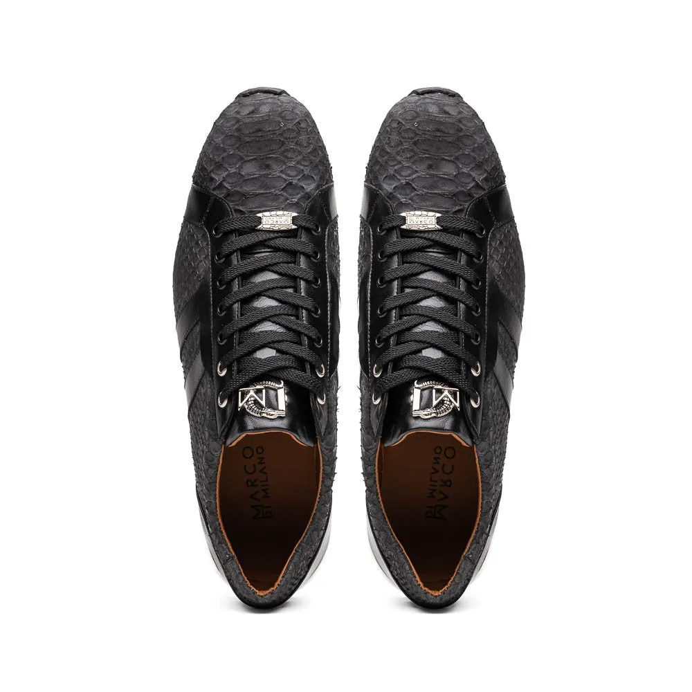 Marco Di Milano VERONA Black Python & Calfskin Sneakers