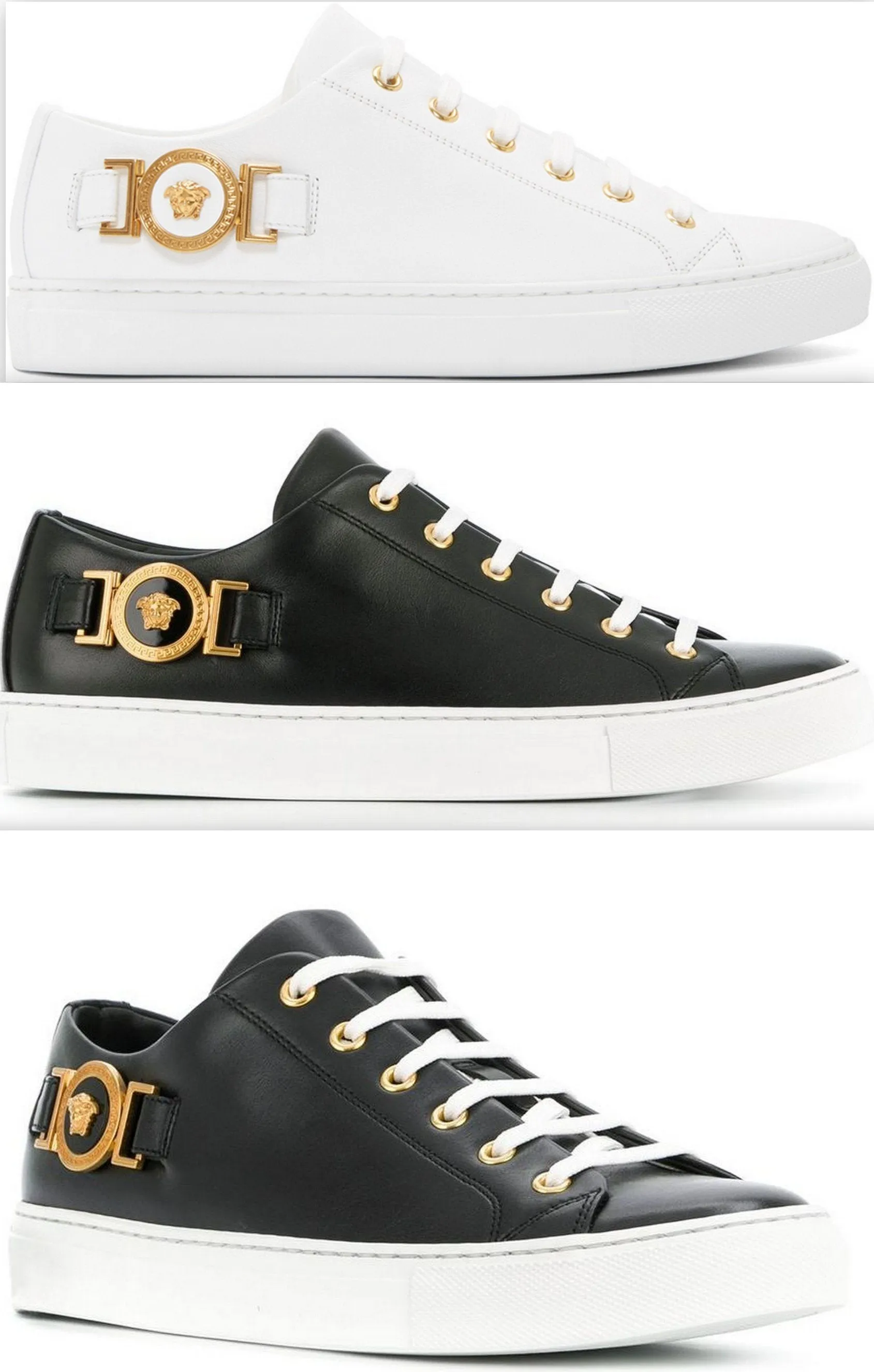 Medusa Tribute Low Top Sneakers - White or Black