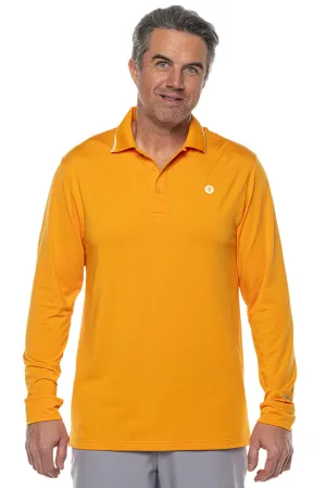 Men's Erodym Long Sleeve Golf Polo  |  Apricot Crush