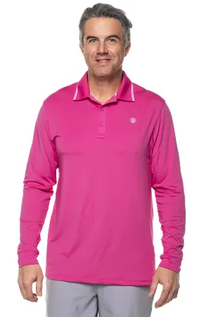 Men's Erodym Long Sleeve Golf Polo  |  Magnolia Pink