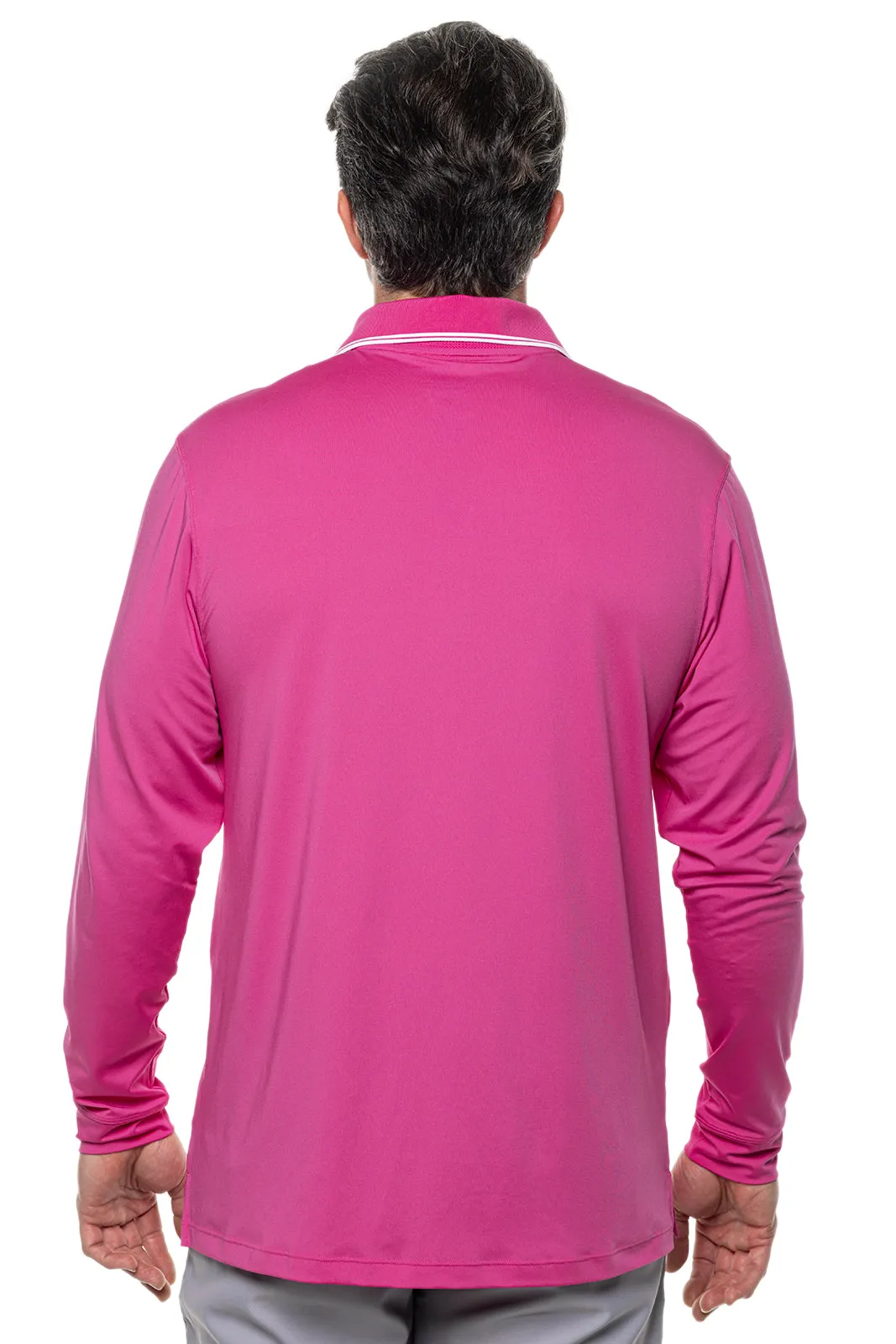 Men's Erodym Long Sleeve Golf Polo  |  Magnolia Pink