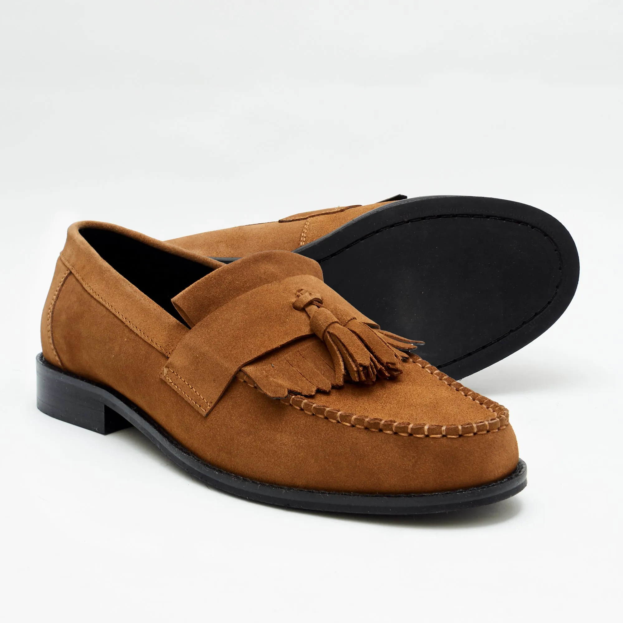 Mens Formal Moccasin Shoes 17999_Snuff Suede