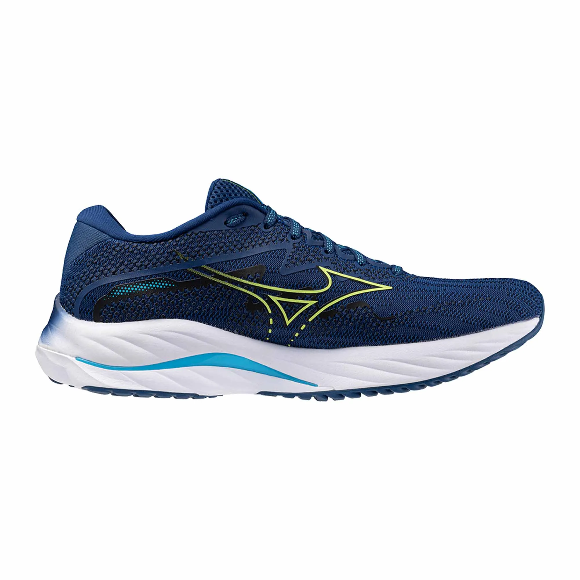 Mizuno | Men's Wave Rider 27 Running Shoes - Navy Peony