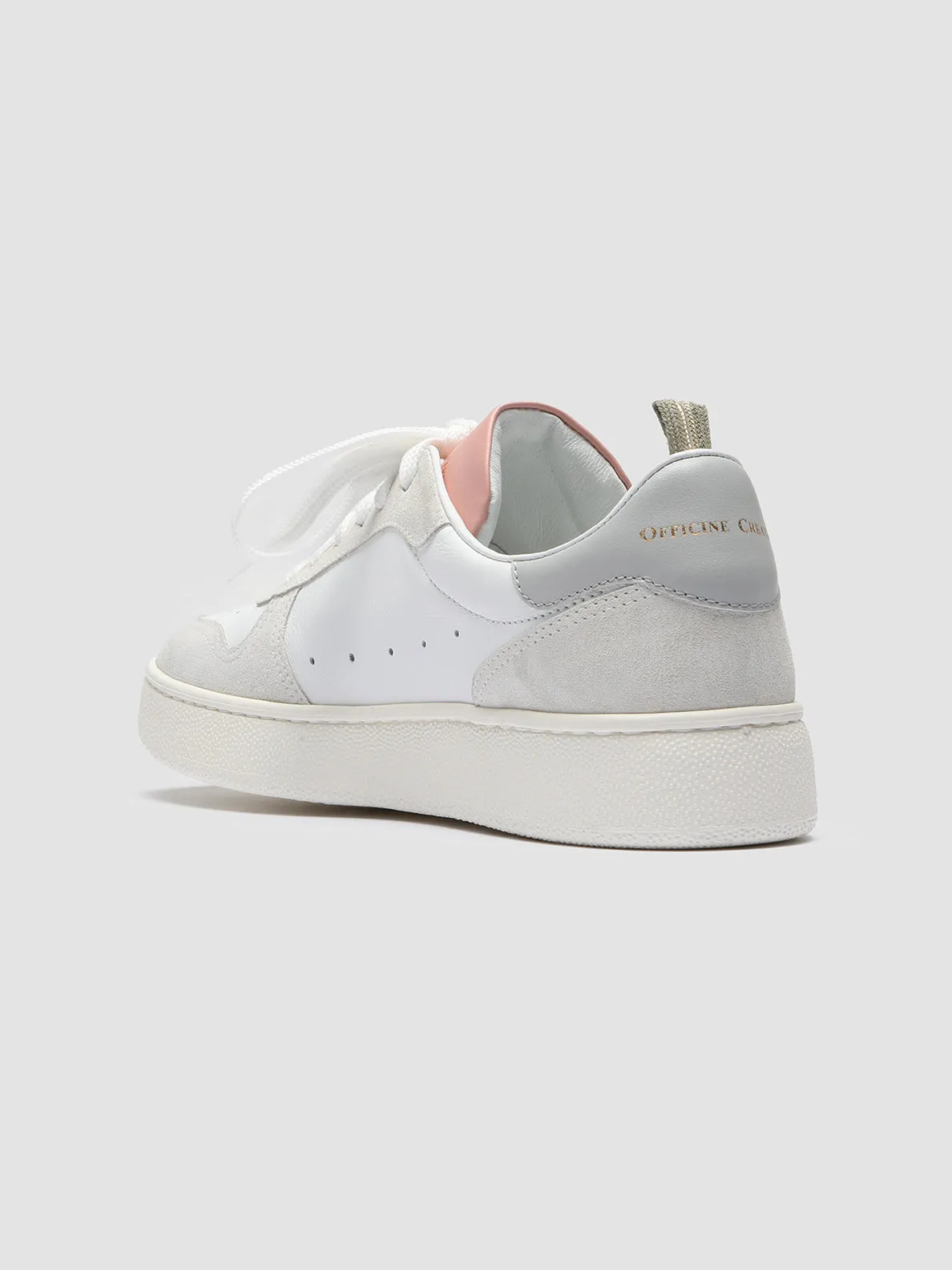 MOWER 110 - White Leather and Suede Sneakers