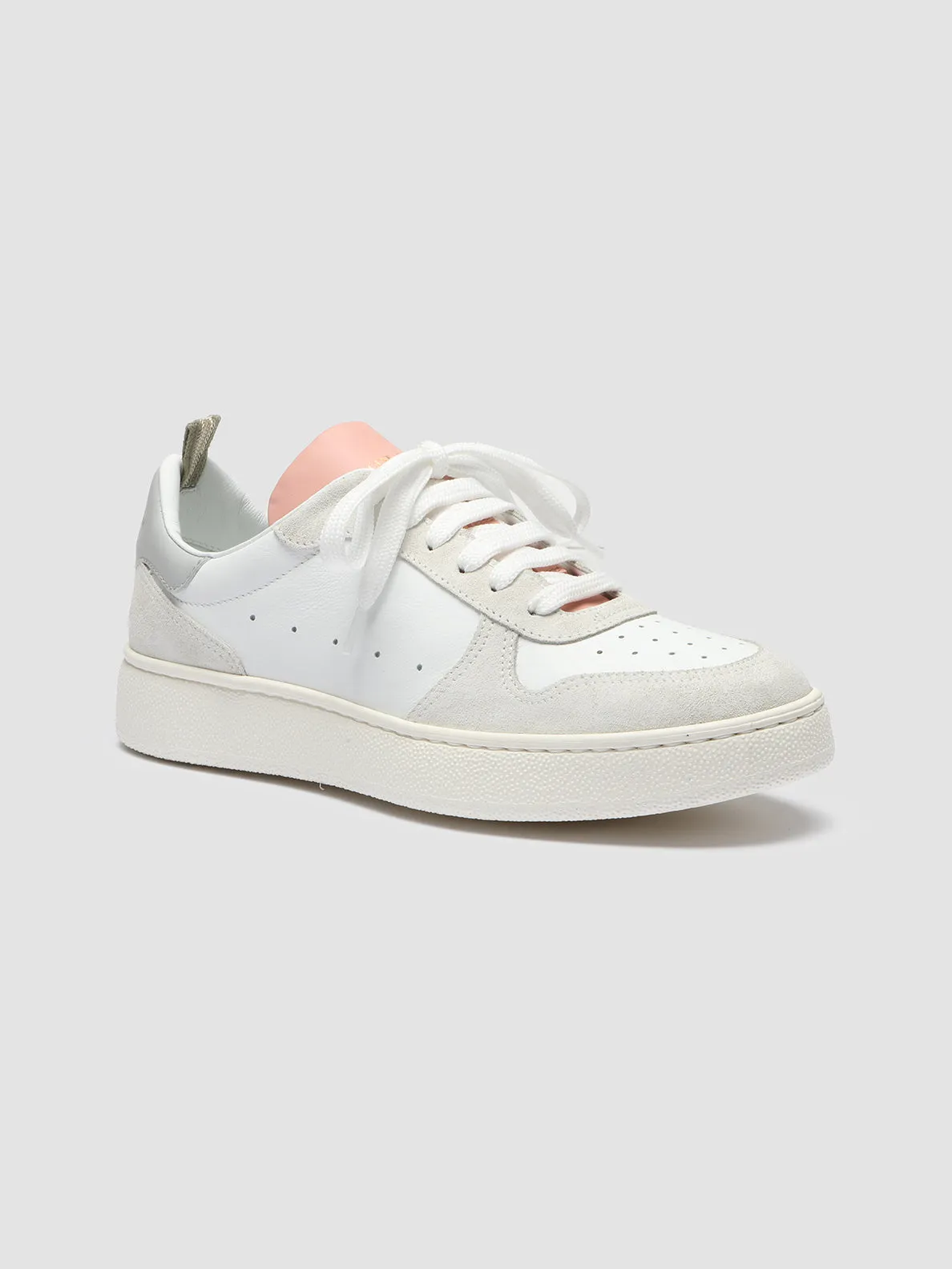 MOWER 110 - White Leather and Suede Sneakers