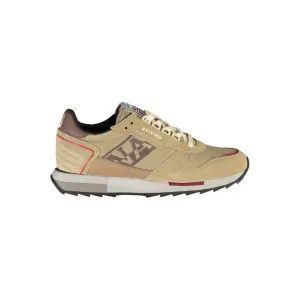 Napapijri Beige Contrast Lace-up Sports Sneakers