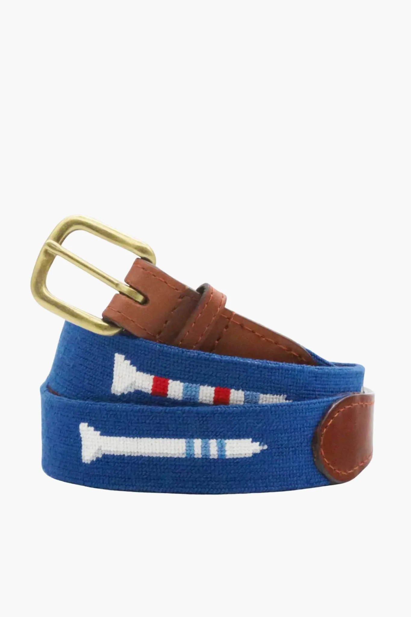 Navy Needlepoint Golf Tees Belt