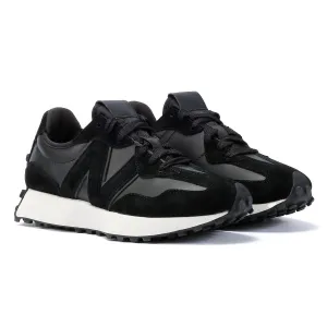 New Balance 327 Suede/Leather Black Trainers