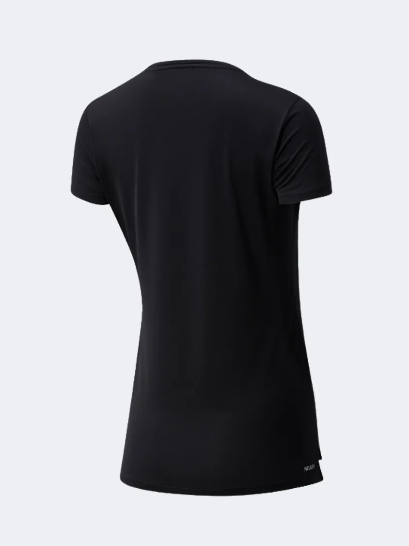 New Balance Core Run Short Sleeve Women Performanc T-Shirt Black