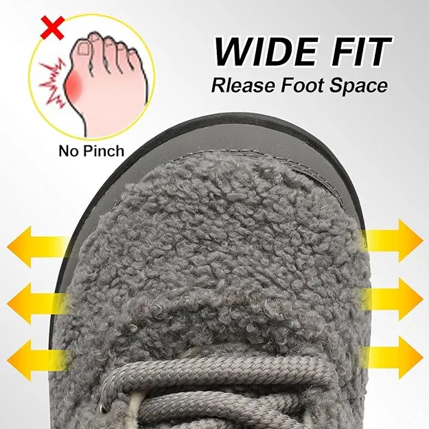 NEW JIASUQI Womens Slippers Wide Cozy Diabetic Shoes House Shoes Winter Anti Skid Warm Walking Shoes for Indoor Outdoor, Grey, Sz 9.5