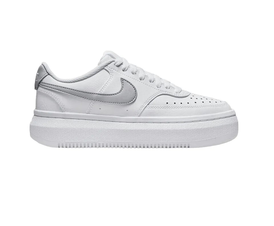 Nike scarpa Sneakers da donna Court Vision Alta Leather DM0113 101 bianco platino