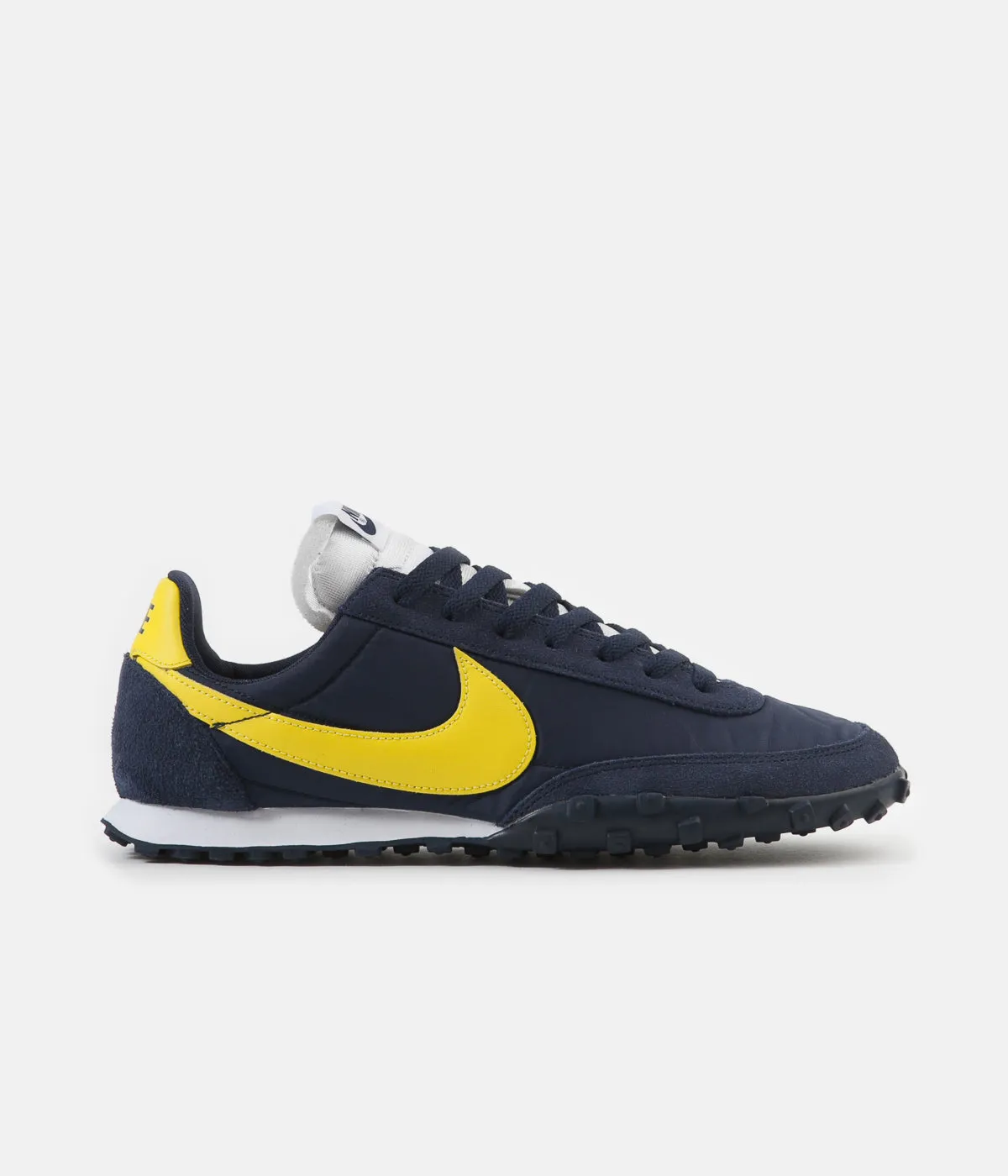 Nike Waffle Racer Shoes - Obsidian / Chrome Yellow - White