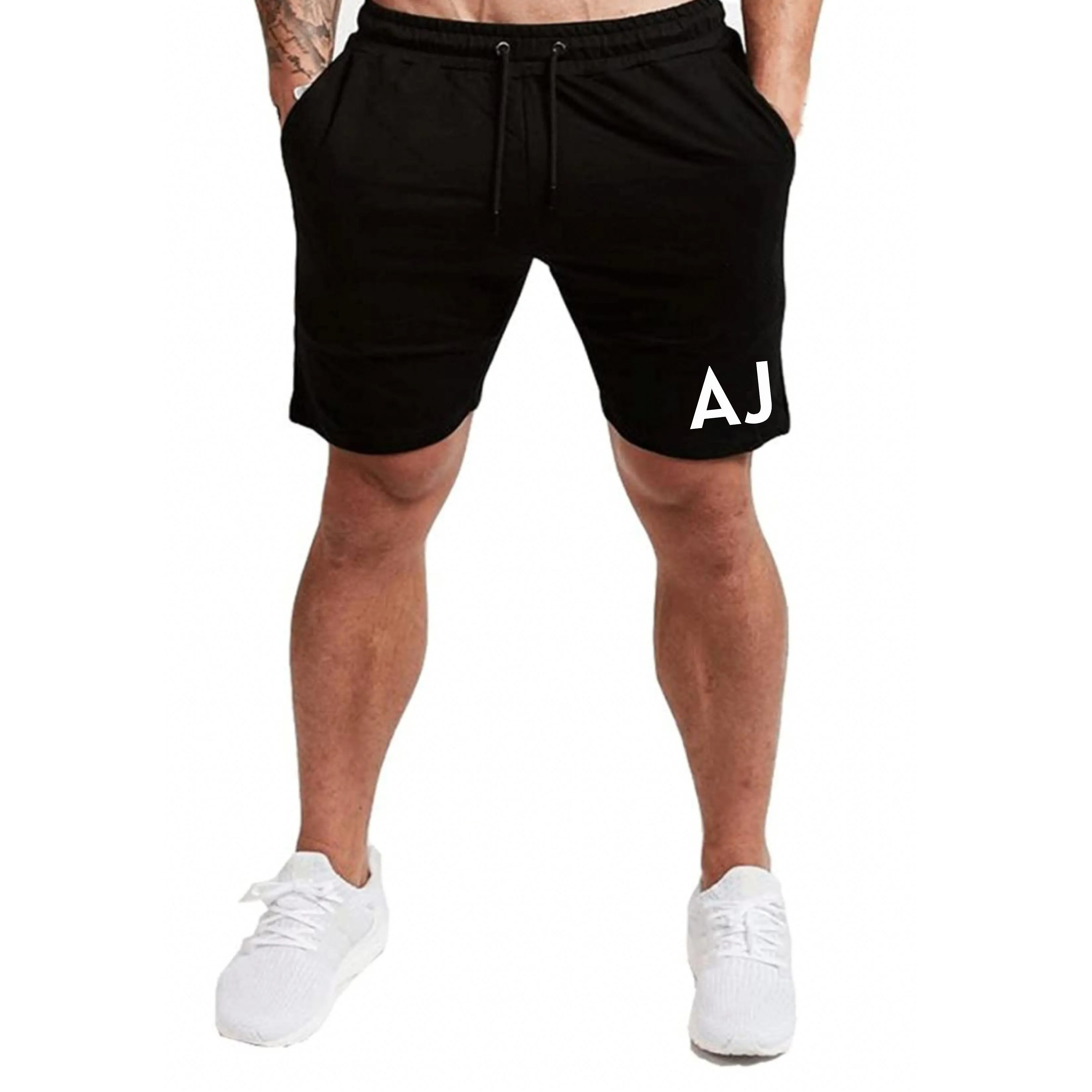 Nutcase Personalized Workout Shorts for Boy Black  Initials