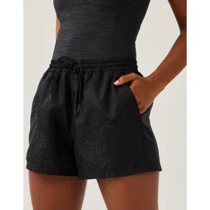 OUTDOOR VOICES Women's GeoShine Shorts XS Black Athletic Pull On Lightweight