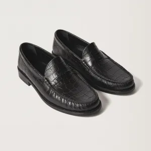 Penny Loafer - Black Croc