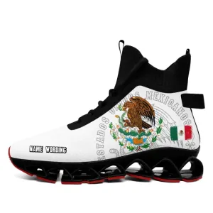 Personalized Mexican Heritage Pride Sneakers, Custom Comfortable and Patriotic Casual Shoes