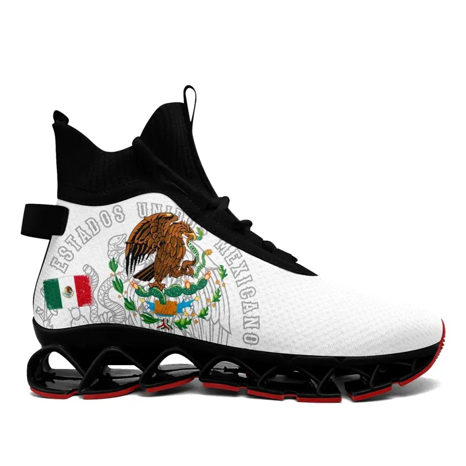 Personalized Mexican Heritage Pride Sneakers, Custom Comfortable and Patriotic Casual Shoes