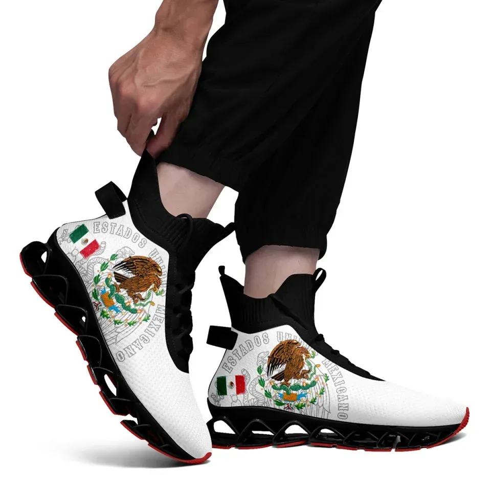 Personalized Mexican Heritage Pride Sneakers, Custom Comfortable and Patriotic Casual Shoes