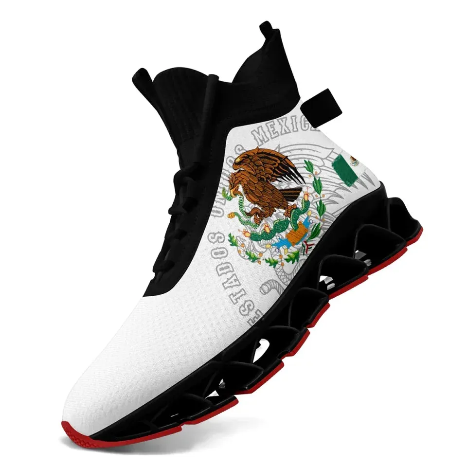 Personalized Mexican Heritage Pride Sneakers, Custom Comfortable and Patriotic Casual Shoes