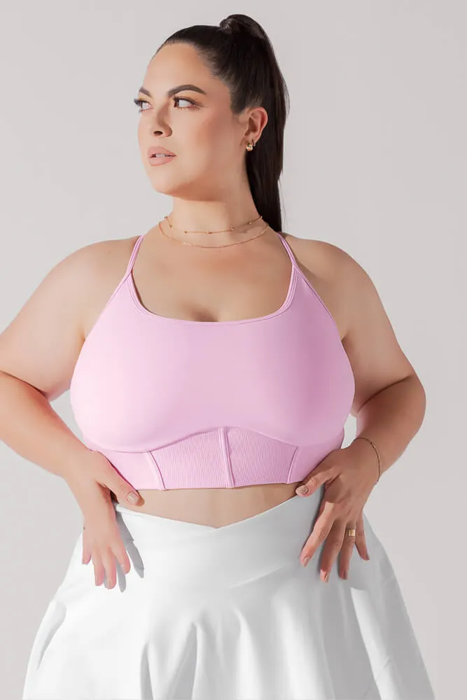 Plié Corset Crop Bralette - Bubblegum