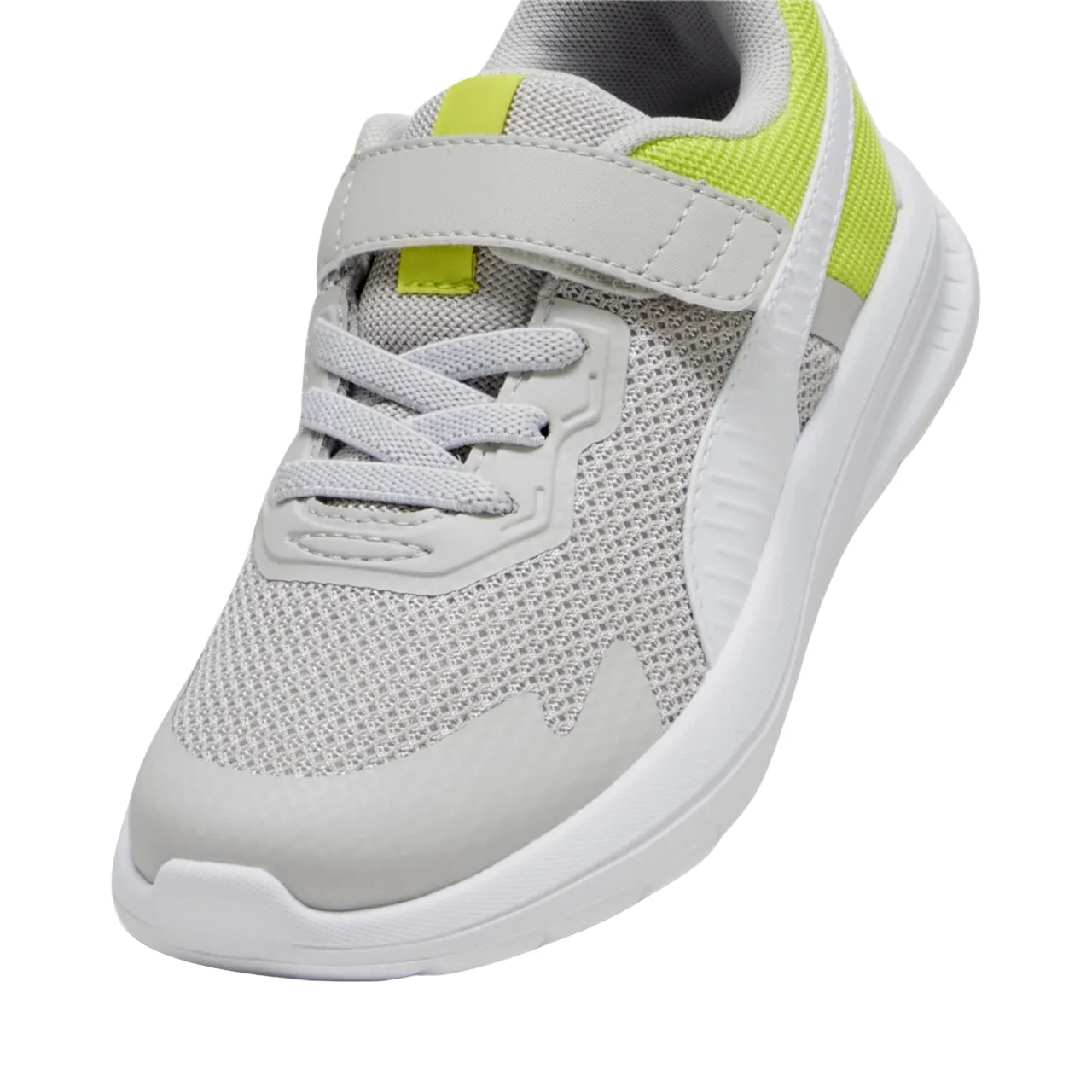 Puma scarpa da ginnastica da bambino con laccio elastico e strappo Evolve Run 386239-10 grigio