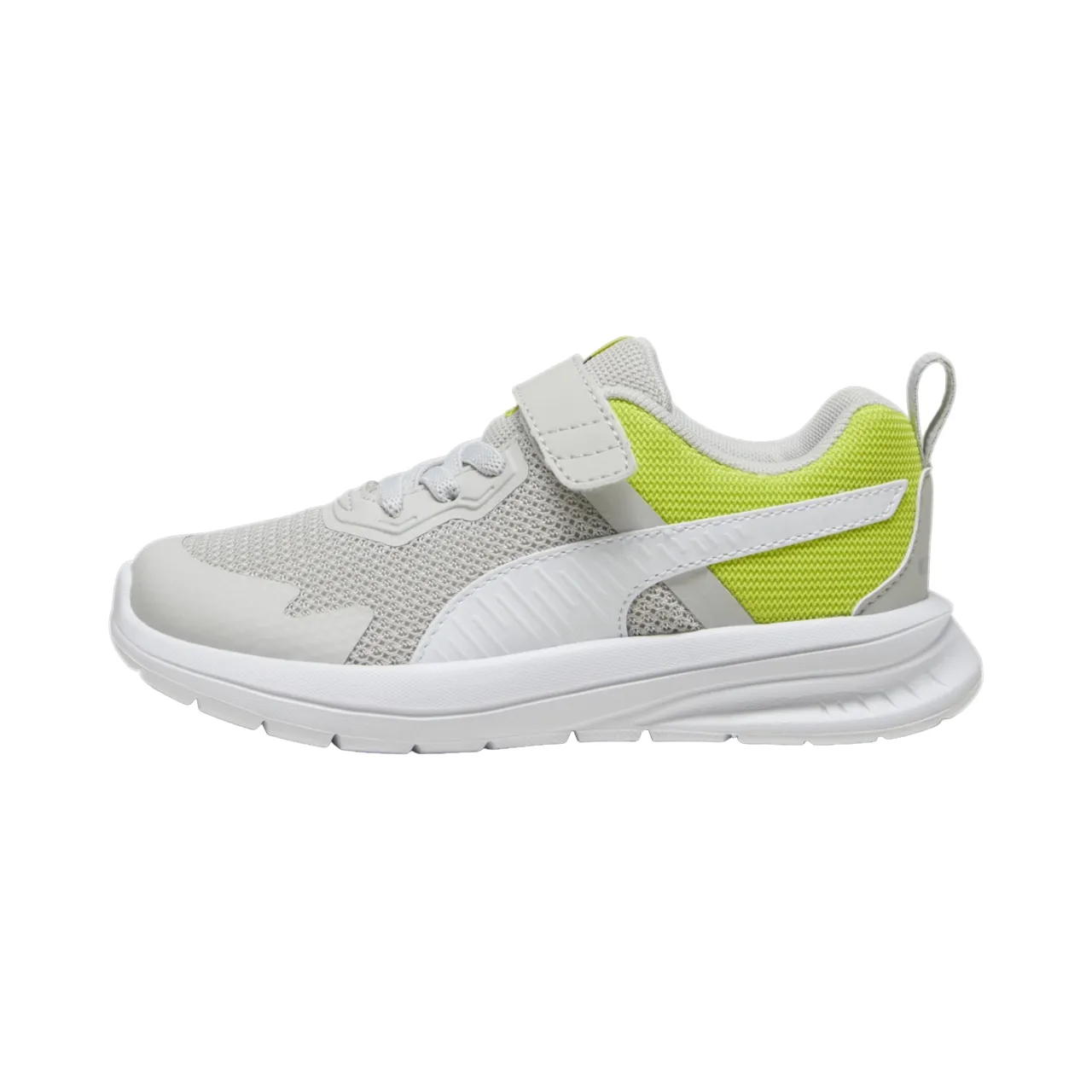 Puma scarpa da ginnastica da bambino con laccio elastico e strappo Evolve Run 386239-10 grigio