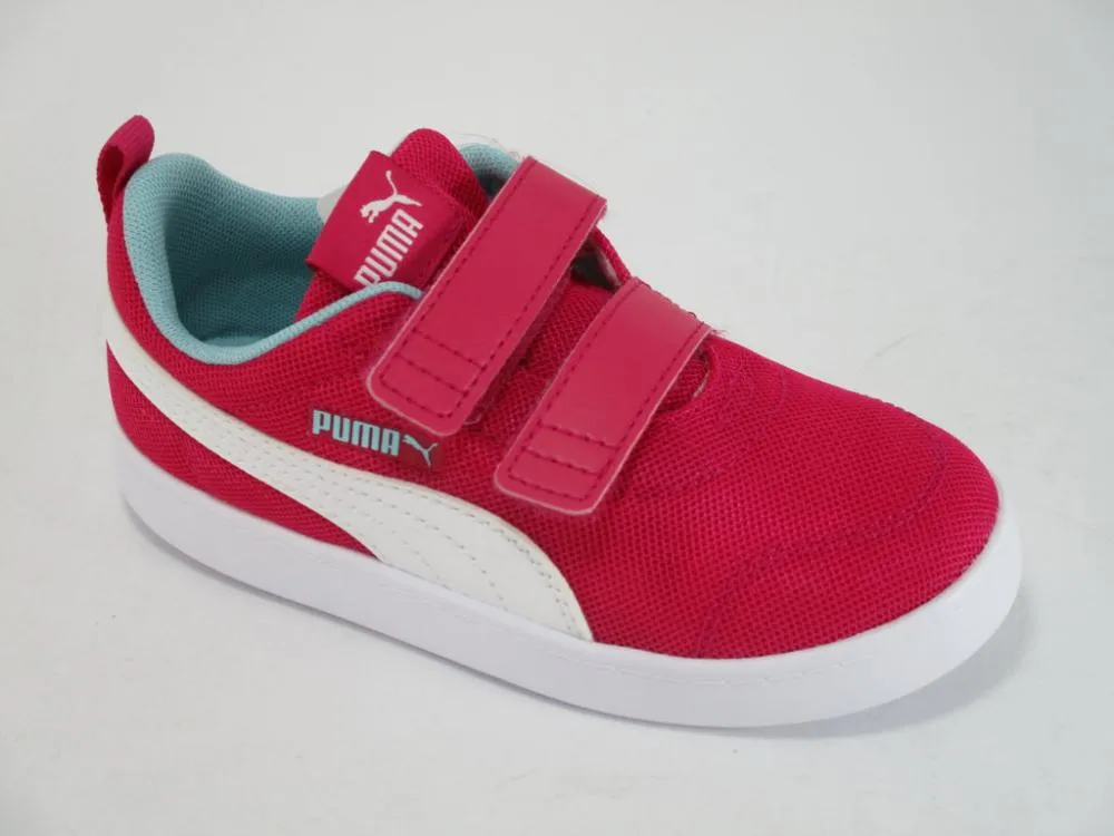 Puma scarpa sneakers in mesh da bambina con strappo Courtflex V2 371759 02 rosa