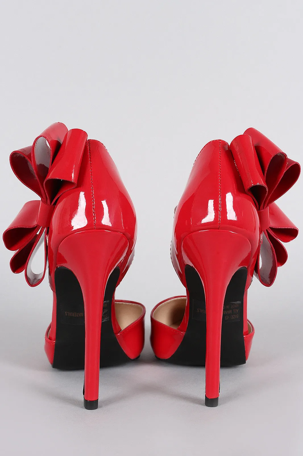 Qupid Lush Bow Mary Jane Dorsay Pump