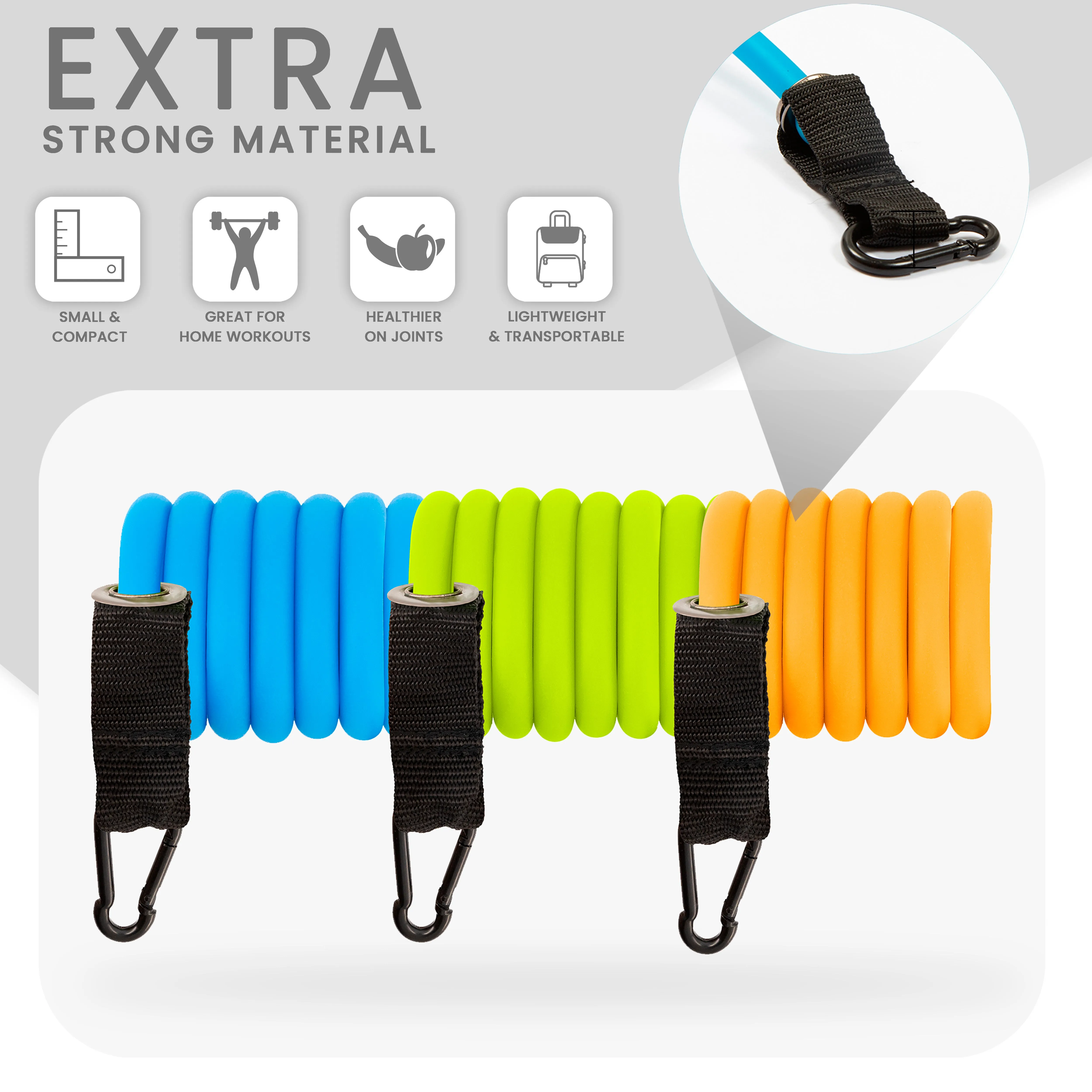 Resistance Bands Exercise Fitness Tubes With Handles Set