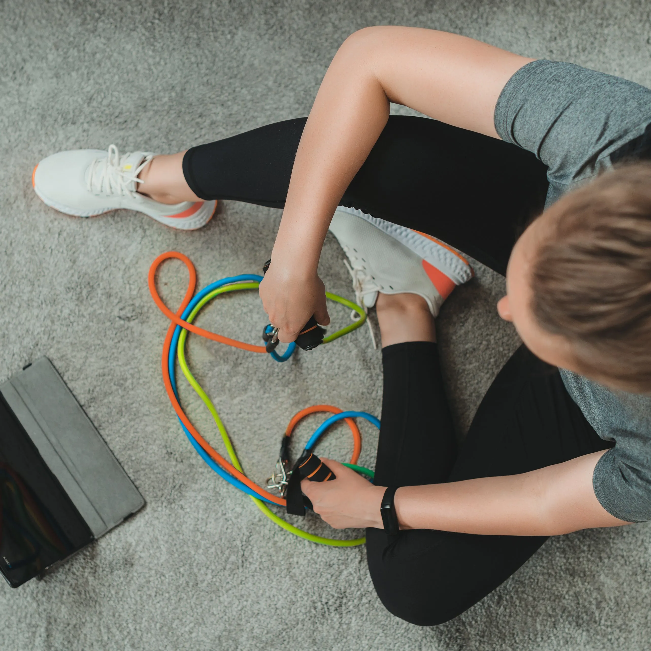 Resistance Bands Exercise Fitness Tubes With Handles Set