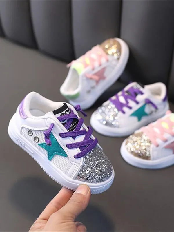 Rock Star Glam Glitter Sneakers by Liv and Mia