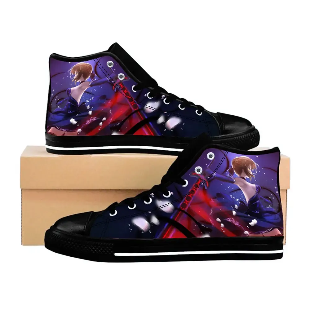 Saber Alter Fate stay night Heavens Feel Shoes High Top Sneakers for Kids and Adults