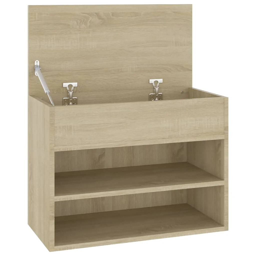 Shoe Bench Sonoma Oak 60x30x45 cm Engineered Wood