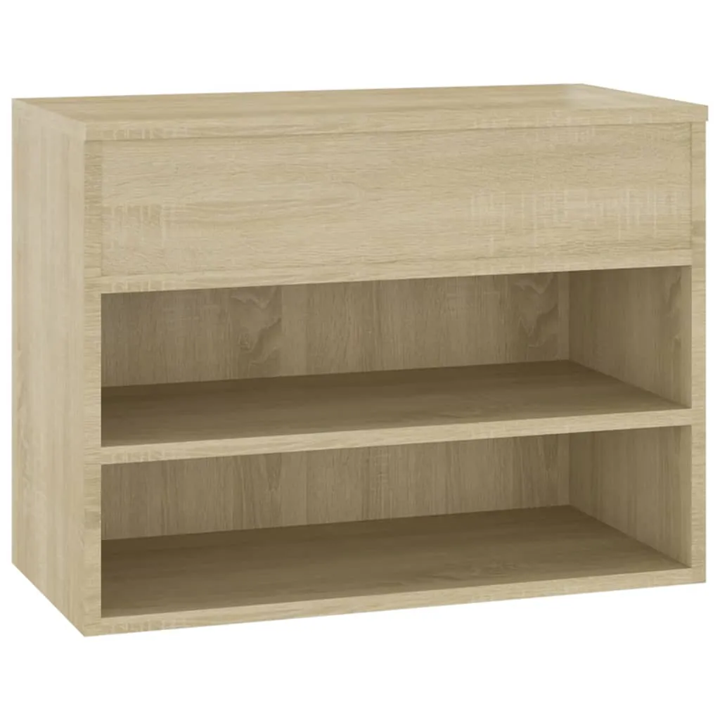 Shoe Bench Sonoma Oak 60x30x45 cm Engineered Wood