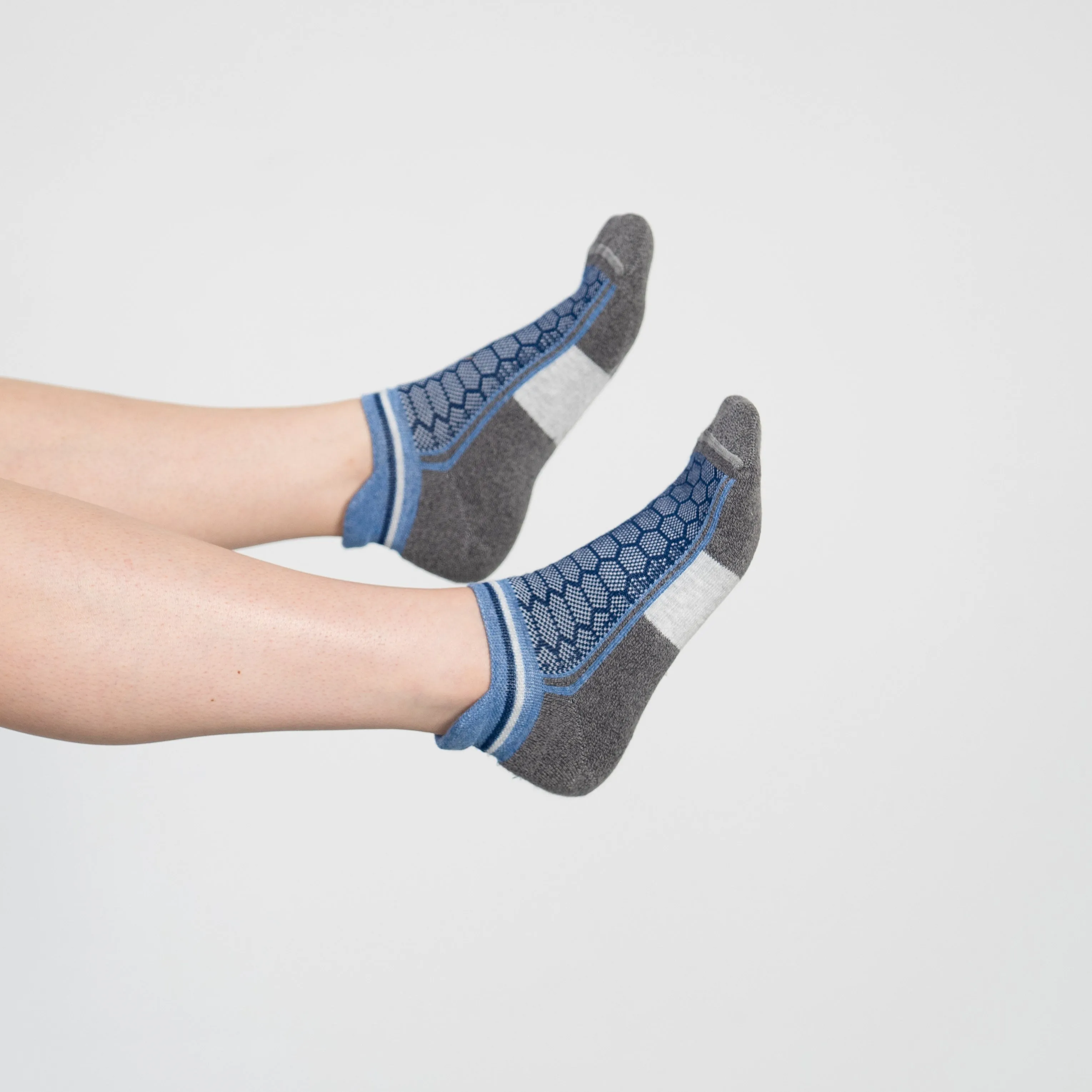 SILVER ANKLE SOCKS | DENIM