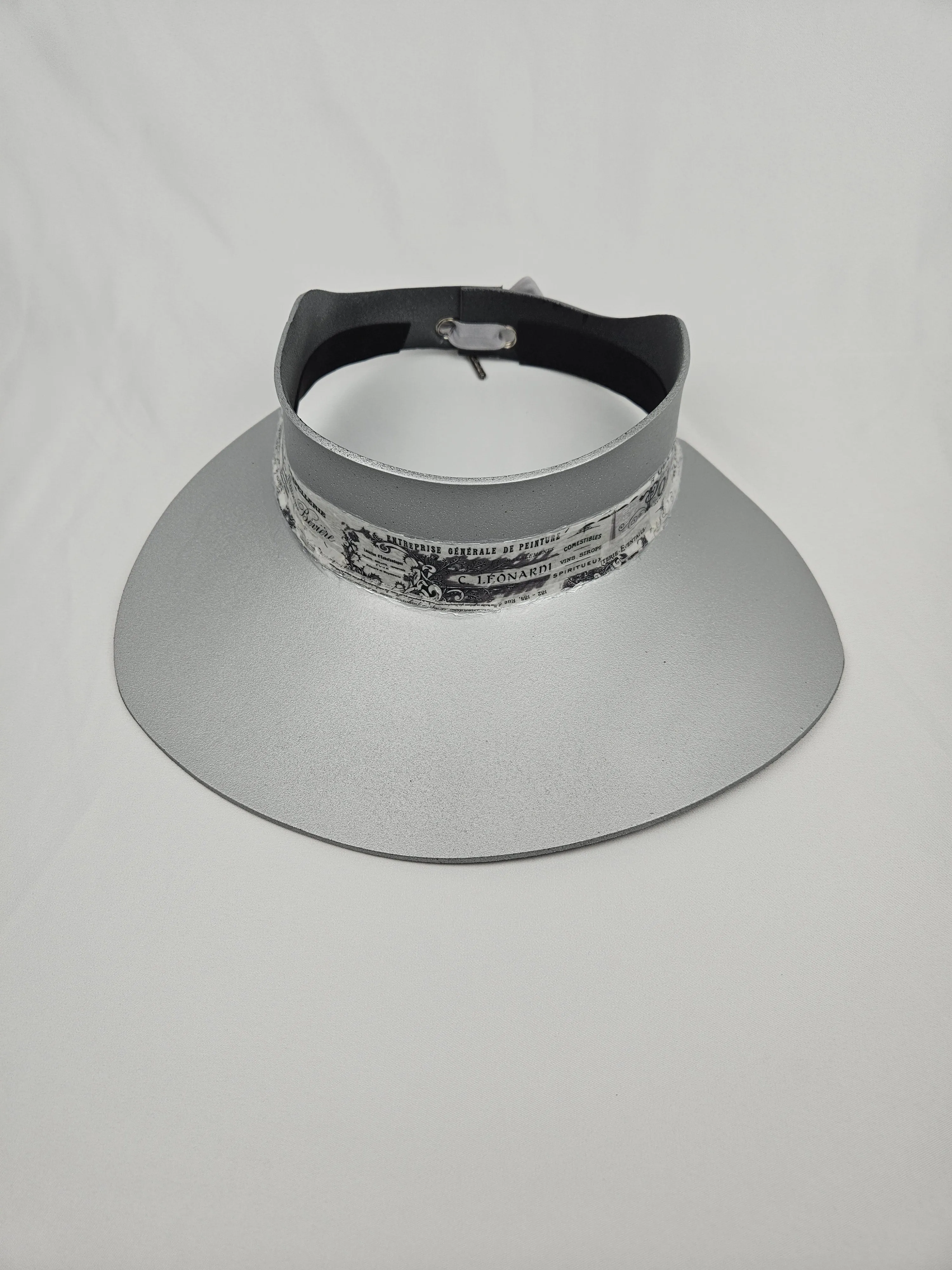 Silver "LadyEVA" Visor Hat with French Themed Band