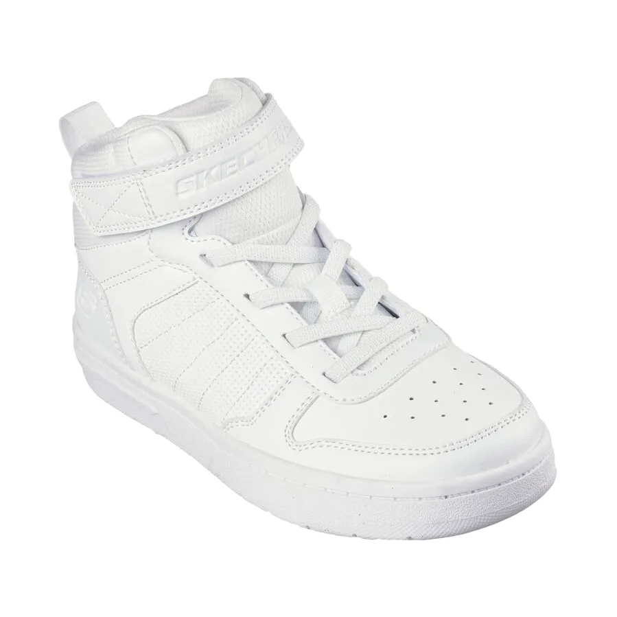 Skechers scarpa sneaker alta da bambino Smooth Street Vorrez 405633L/WHT bianco