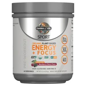 Sport Organic Plant-Based Berry Pre-Workout Energy, 231g Garden of Life