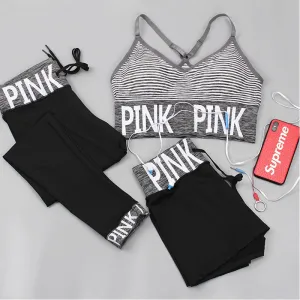 Sport Set Women Bra Yoga Pants Shorts