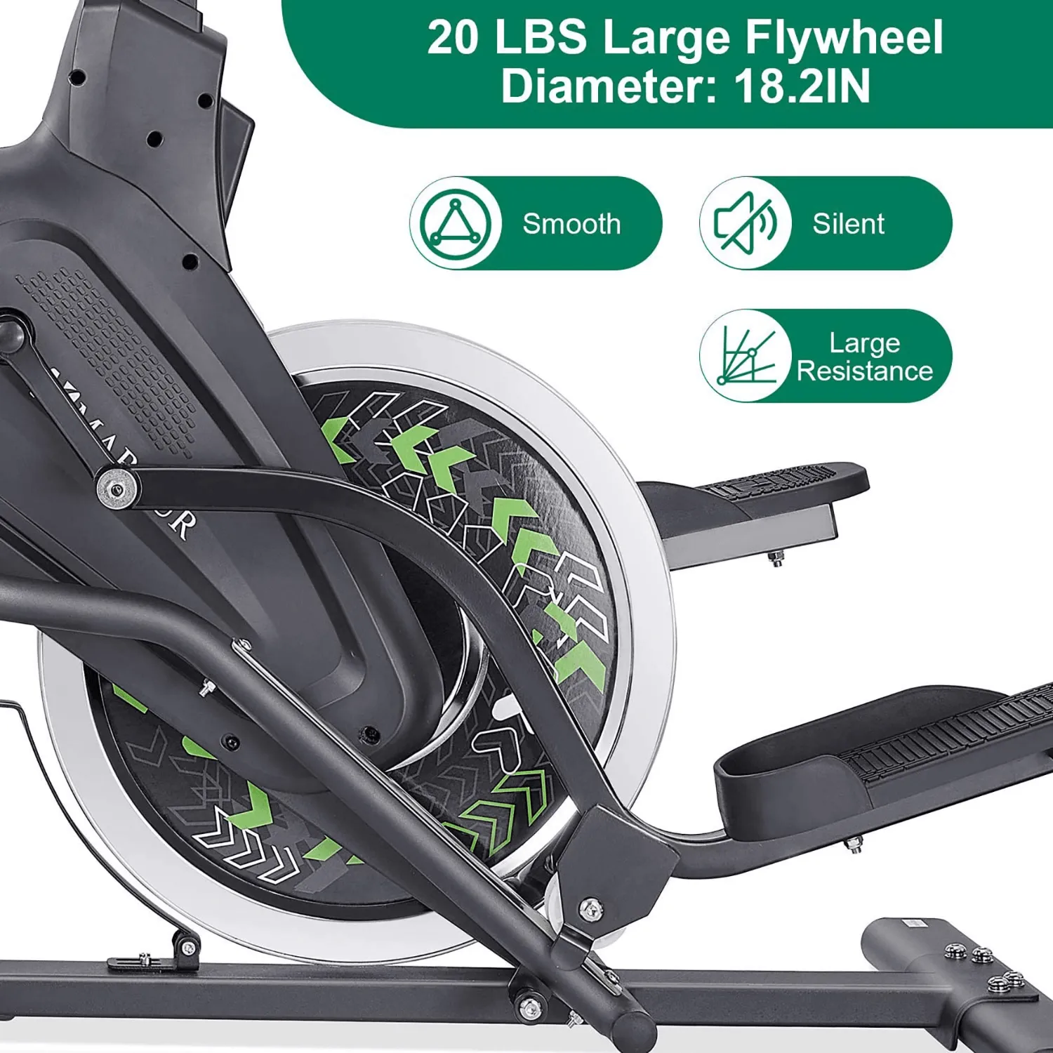 Stepper Elliptical Machine Trainer Elliptical Climber with 20LBS Large Flywheel & Crank Technology for Exercise Workout at Home