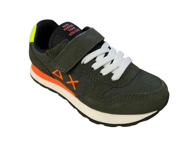 Sun68 sneakers da bambino Tom Fluo Z42302K 74 militare scuro