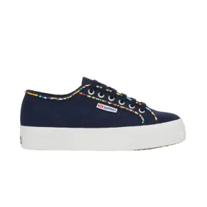 Superga scarpa sneakers da donna 2740 Multicolore Beads S4131FW ATU blu