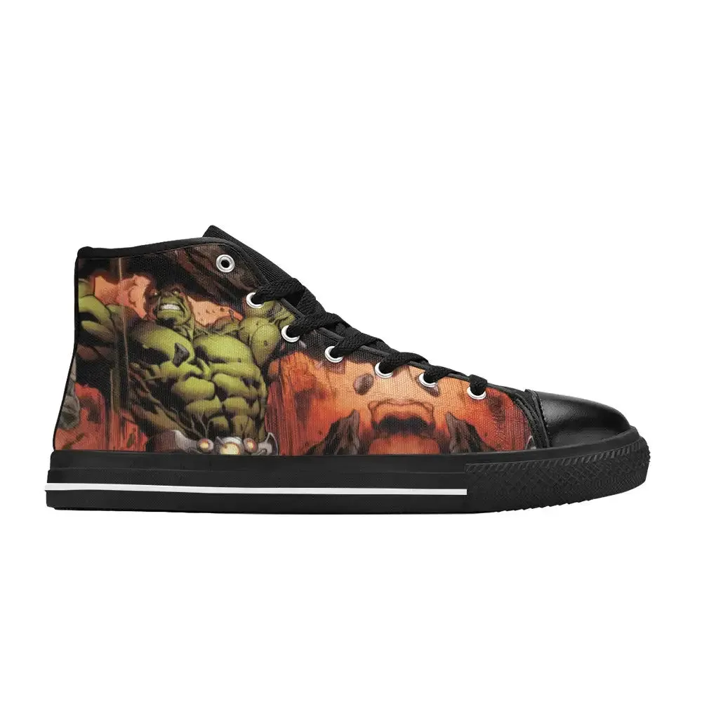 Superhero Avengers Hulk Shoes High Top Sneakers for Kids and Adults