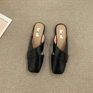 TAVIMART  -  New Summer Baotou Half Women's Slippers Anti-slip Wear Fashion Outdoor Ladies Mules Casual Lovely Wind Woman Sandals