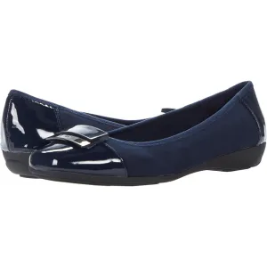 Una2 Navy Fabric Anne Klein Ballet Flats