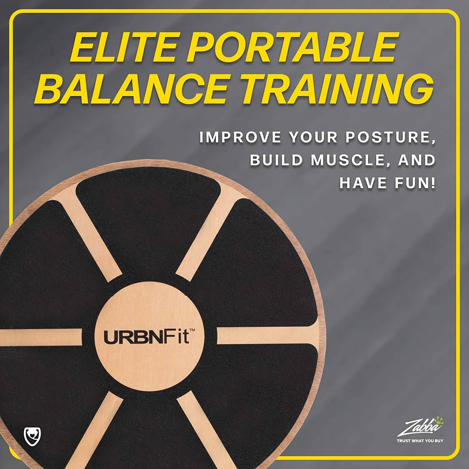 URBNFit Balance Board - Core Trainer - Increase Stability, Strength and Flexibility - Ballet and Dance Trainer